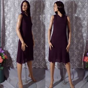 Vintage 90s Dress 1990s Hooded Net Maroon Retro Grunge Punk Goth Size Small